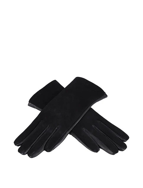 Перчатки замшевые черные - фото 2 - Miraton