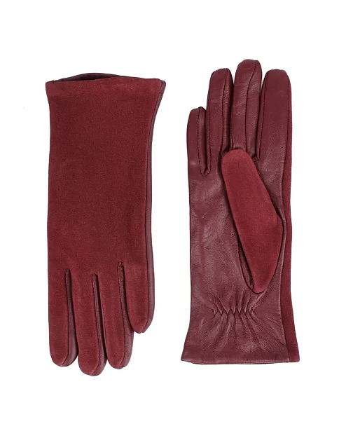 Рукавички замшеві бордові - фото 1 - Miraton