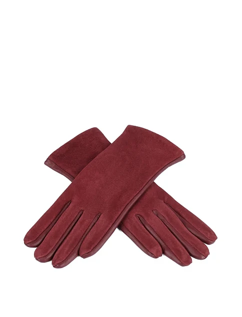 Рукавички замшеві бордові - фото 2 - Miraton