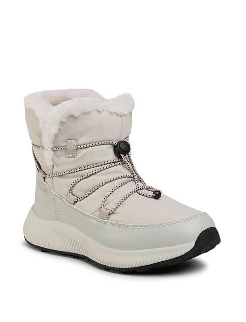 Женские дутики CMP SHERATAN SNOW BOOTS WP из экокожи молочного цвета - фото 2 - Miraton
