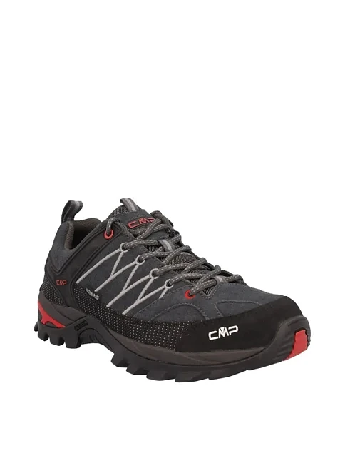 Мужские кроссовки CMP RIGEL LOW TREKKING SHOES WP кожаные темно-серые - фото 3 - Miraton