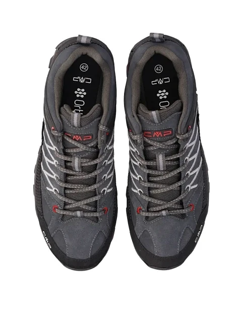 Мужские кроссовки CMP RIGEL LOW TREKKING SHOES WP кожаные темно-серые - фото 4 - Miraton