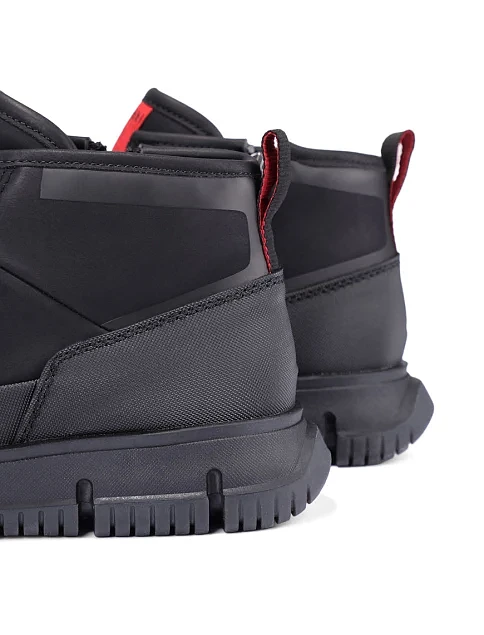 Чоловічі черевики з екошкіри чорні - фото 5 - Miraton