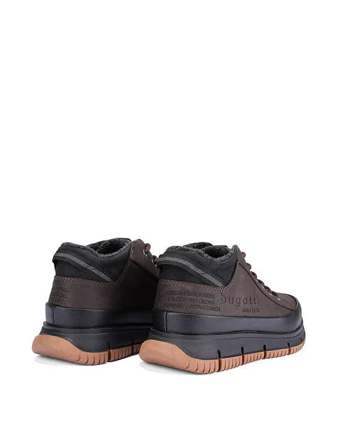 Чоловічі черевики з екошкіри коричневі - фото 4 - Miraton