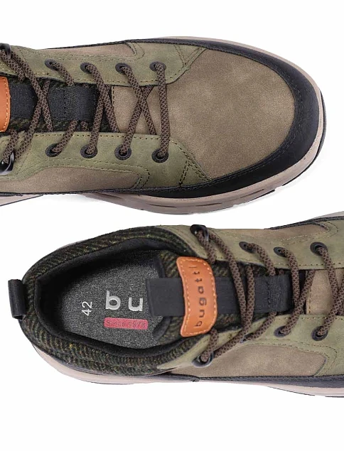 Чоловічі кросівки з екошкіри зелені - фото 2 - Miraton