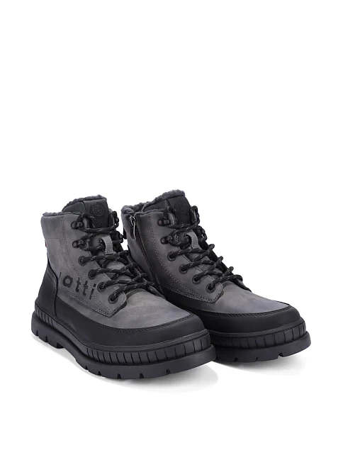 Чоловічі черевики Bugatti з екошкіри сірі - фото 3 - Miraton