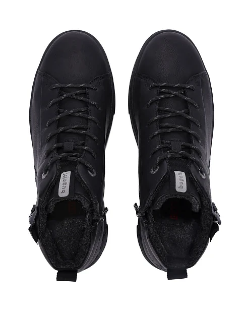 Чоловічі черевики Bugatti з екошкіри чорні - фото 2 - Miraton