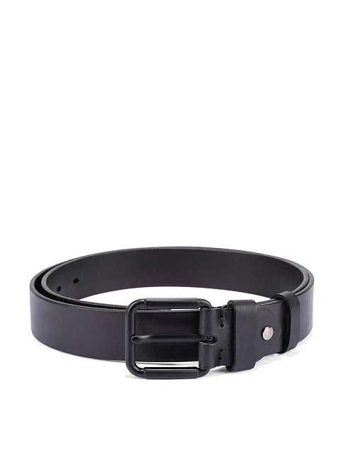 Ремінь шкіряний чорний - фото 1 - Miraton