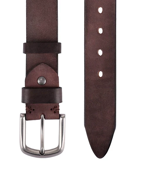 Ремінь шкіряний чорний - фото 2 - Miraton