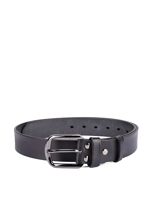 Ремінь шкіряний чорний - фото 1 - Miraton