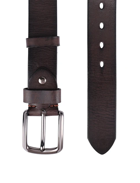 Ремінь шкіряний коричневий - фото 2 - Miraton