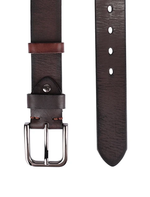 Ремінь шкіряний коричневий - фото 2 - Miraton