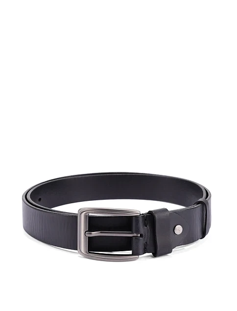 Ремінь шкіряний чорний - фото 1 - Miraton