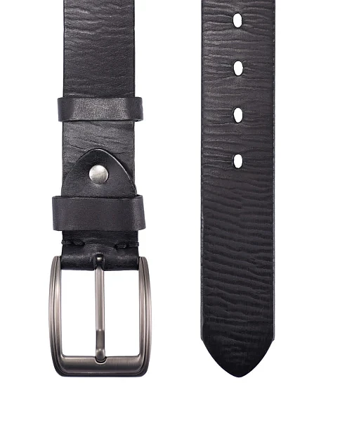 Ремінь шкіряний чорний - фото 2 - Miraton