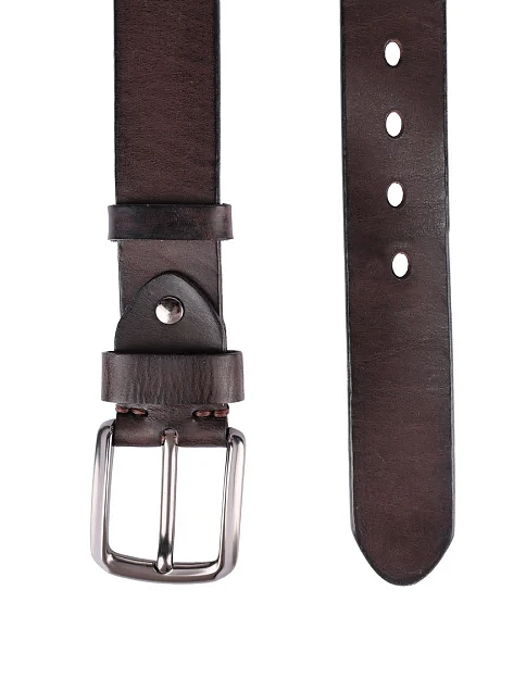 Ремінь шкіряний коричневий - фото 2 - Miraton