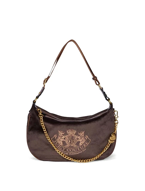 Жіноча сумка через плече тканинна коричнева - фото 1 - Miraton