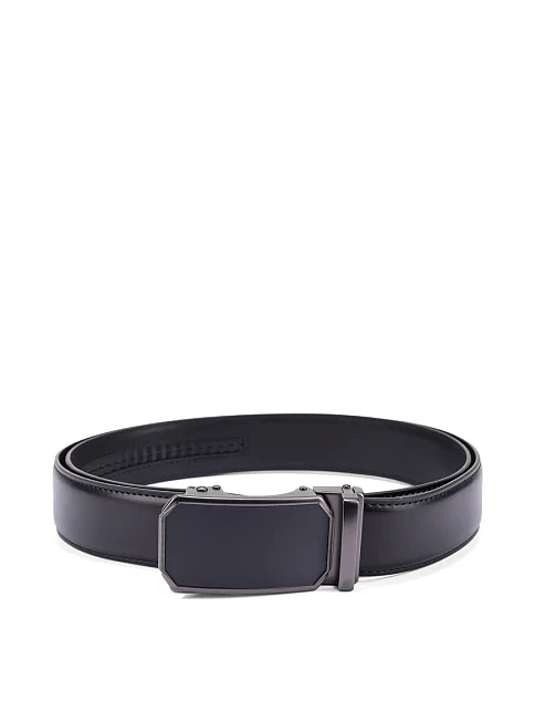 Ремінь шкіряний чорний - фото 1 - Miraton