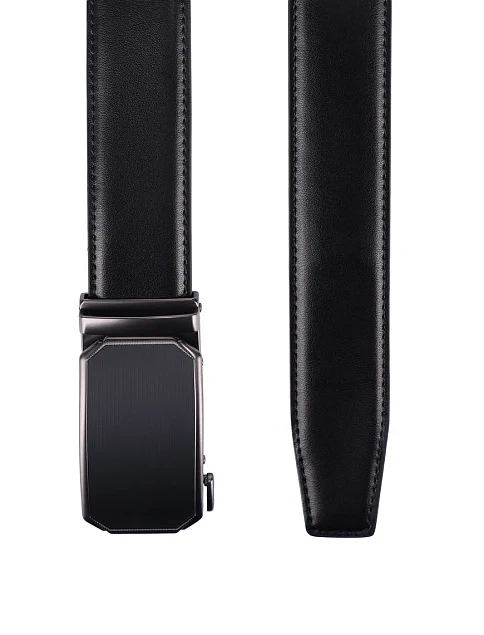 Ремінь шкіряний чорний - фото 2 - Miraton