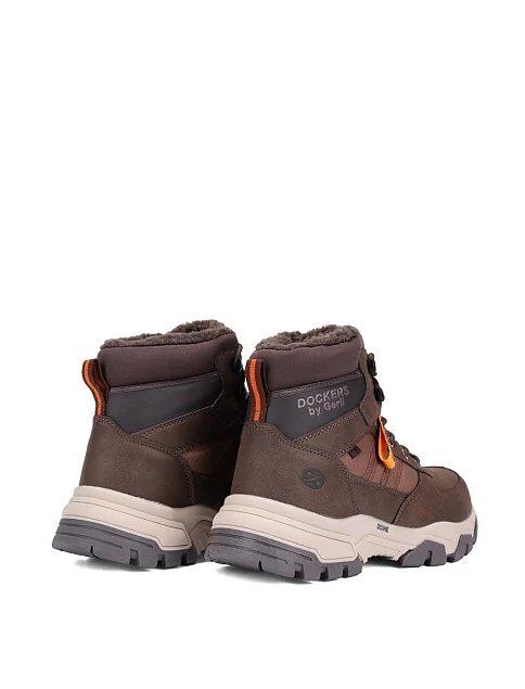 Чоловічі черевики з екошкіри коричневі - фото 4 - Miraton