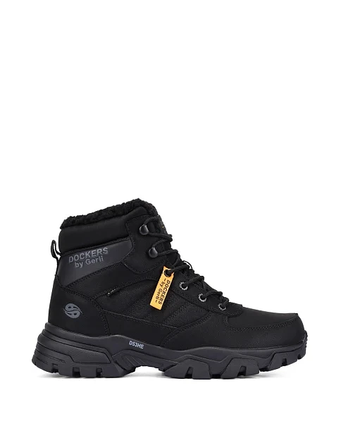 Чоловічі черевики з екошкіри чорні - фото 1 - Miraton