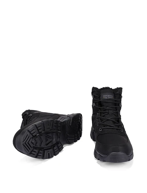 Чоловічі черевики з екошкіри чорні - фото 2 - Miraton