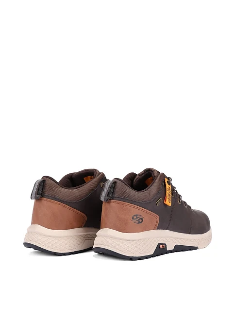 Чоловічі кросівки з екошкіри коричневі - фото 4 - Miraton