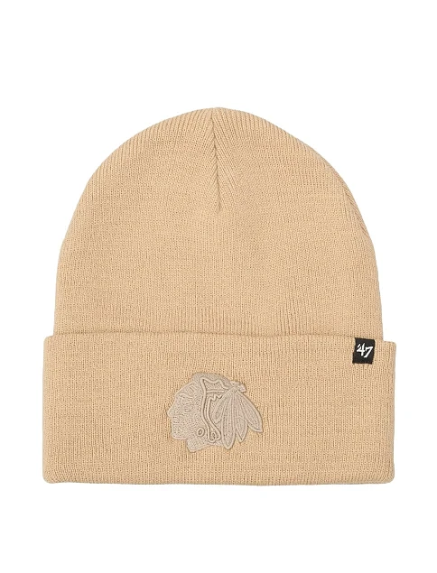 Шапка 47 Brand CHICAGO BLACKHAWKS HAYMAKER акриловая бежевая - фото 1 - Miraton