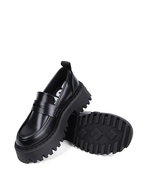 Жіночі туфлі Buffalo з екошкіри чорні - фото 2 - Miraton