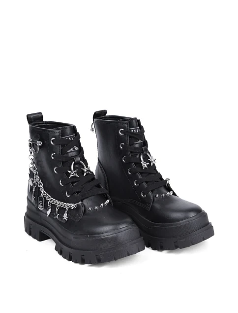 Жіночі черевики Buffalo з екошкіри чорні - фото 2 - Miraton