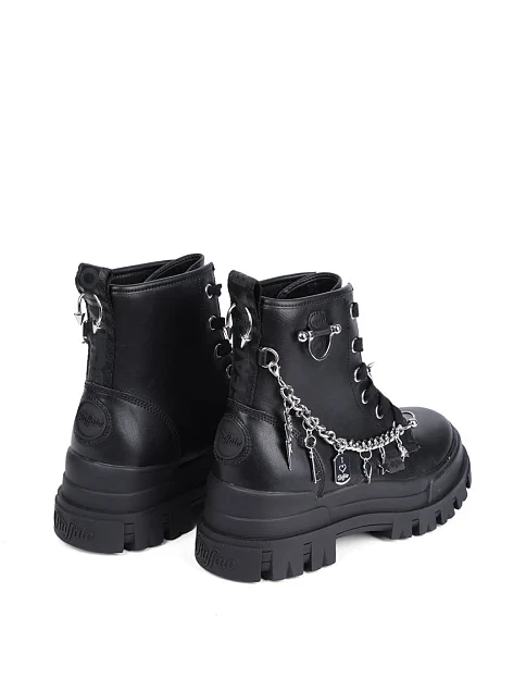 Жіночі черевики Buffalo з екошкіри чорні - фото 3 - Miraton