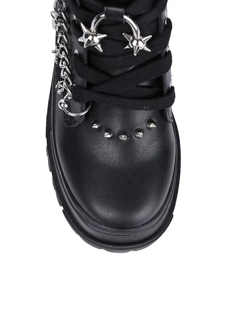 Жіночі черевики Buffalo з екошкіри чорні - фото 6 - Miraton