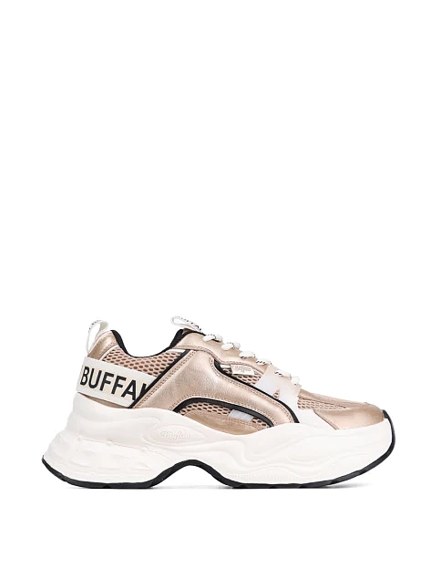 Жіночі кросівки Buffalo з екошкіри бежеві - фото 1 - Miraton