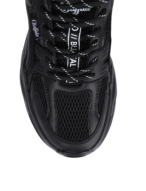 Жіночі кросівки Buffalo з екошкіри чорні - фото 6 - Miraton