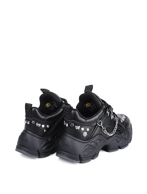 Жіночі кросівки Buffalo з екошкіри чорні - фото 3 - Miraton