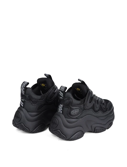 Жіночі кросівки Buffalo з екошкіри чорні - фото 3 - Miraton