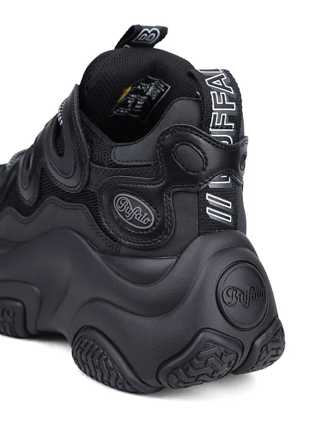 Жіночі кросівки Buffalo з екошкіри чорні - фото 4 - Miraton