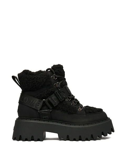 Женские ботинки из экокожи черные - фото 1 - Miraton