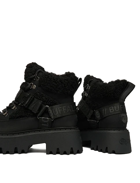 Женские ботинки из экокожи черные - фото 5 - Miraton