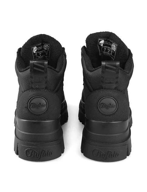 Женские ботинки из нубука черные - фото 4 - Miraton