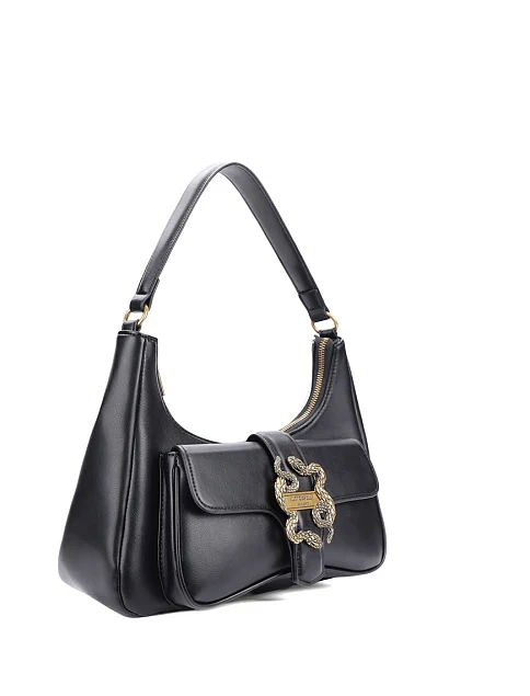 Женская сумка через плечо из экокожи черная - фото 3 - Miraton