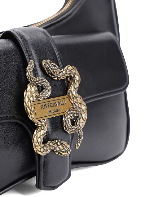 Женская сумка через плечо из экокожи черная - фото 5 - Miraton