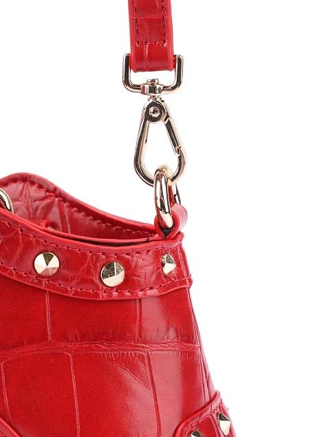 Женская сумка кросс-боди из экокожи красная - фото 5 - Miraton