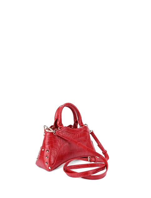 Женская сумка кросс-боди из экокожи красная - фото 7 - Miraton