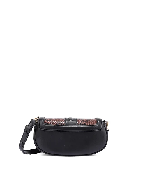 Женская сумка кросс-боди из экокожи черная - фото 4 - Miraton