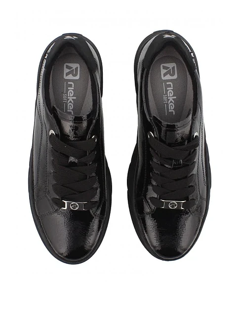 Женские туфли Rieker лаковые черные - фото 6 - Miraton