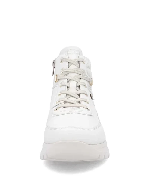 Женские ботинки Rieker из экокожи бежевые - фото 5 - Miraton