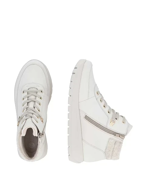 Женские ботинки Rieker из экокожи бежевые - фото 8 - Miraton