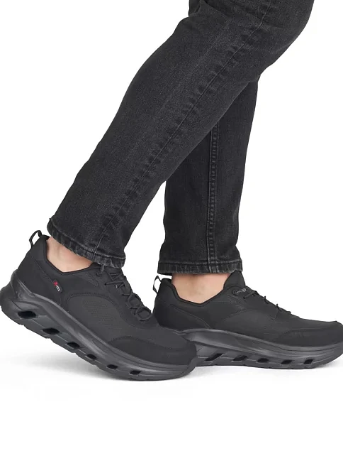 Чоловічі кросівки Rieker з екошкіри чорні - фото 9 - Miraton