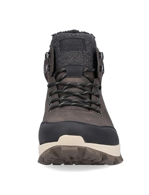 Чоловічі черевики з екошкіри коричневі - фото 4 - Miraton