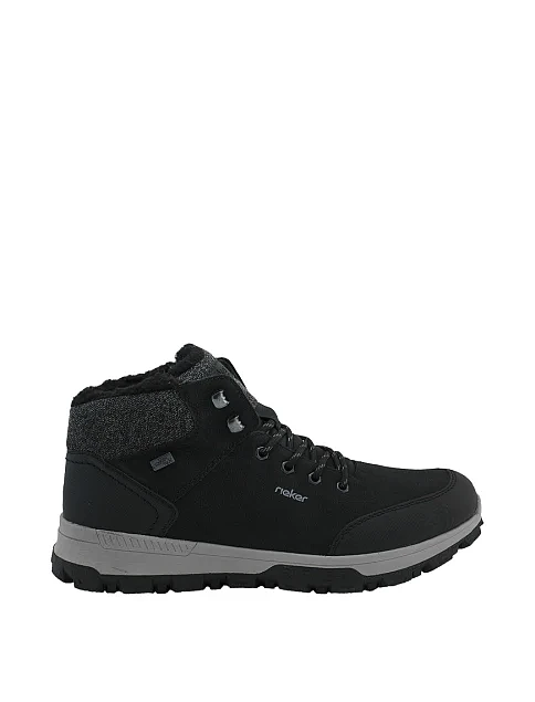 Чоловічі черевики з екошкіри чорні - фото 1 - Miraton